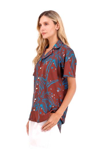 Camisa Wonder Palmeras Terracota