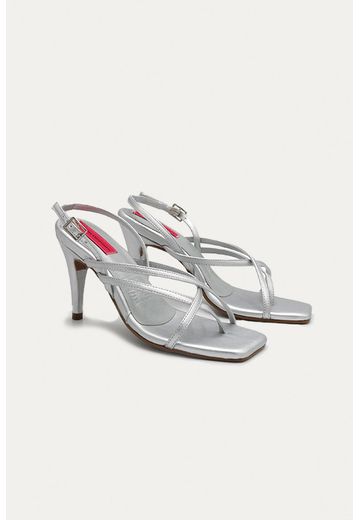 Sandalia Tacon Dina Plata